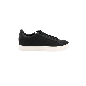 Emporio Armani Nylon sneakers met jacquard all-over adelaar - Heren - Sneakers - Zwart - 43 EU - Nylon - Schoenen