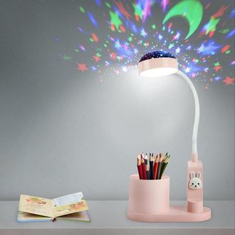 OEM L&aacute;mpara De Mesa Infantil Con Portal&aacute;pices Y Cambio Autom&aacute;tico De Color - L&aacute;mpara De Lectura Led Recargable Y Regulable Para Ni&ntilde;os