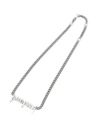 Balenciaga Collana Typo Metal anni 2010 - Argento