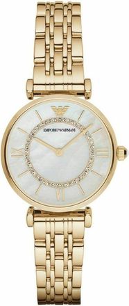 Emporio Armani AR1907 Moeder van Parel Wijzerplaat Gouden Stalen Dameshorloge