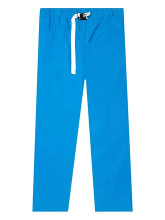 Advisory Board Crystals Studio Work buckle-fastening trousers - men - Cotton - L - Blue