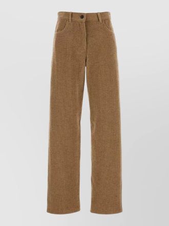 The Row clair corduroy wide leg tailored trousers