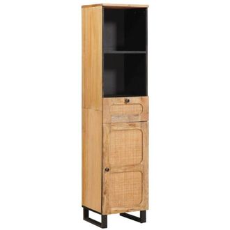 vidaXL Mueble De Cuarto De Ba&ntilde;o Con Estante Marr&oacute;n 38 X 33 X 160 Cm Vidaxl