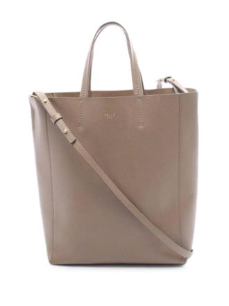 Celine 2000a small Vertical leather tote bag - women - Calf Leather - One Size - Brown