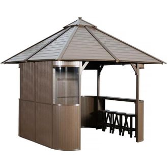 Habitat et Jardin Copertura per spa Bali - 330 x 330 x 323 cm - Wenge