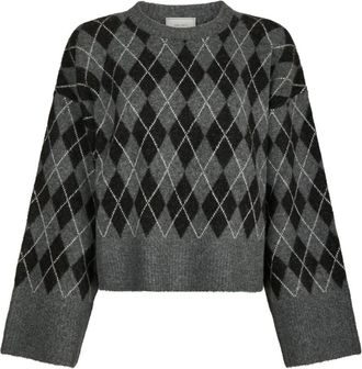 Neo Noir Rondgebreide trui - Dames - Ronde hals truien - Veelkleurig - M - Truien & Vesten