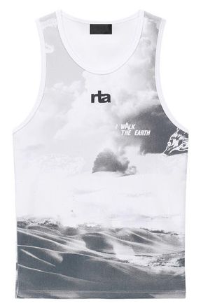 Rta Sylvain Graphic Tank Top in Grey Chaparral at Nordstrom, Size Xxx-Large