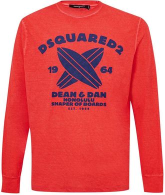 Dsquared2 Red Cotton Mens T-Shirt