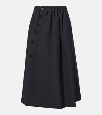 Comme Des Garçons Wool midi skirt