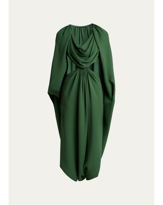 Balenciaga Cape Draped Dress