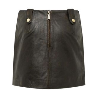 Blugirl Panelled Leather Skirt