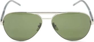 Gucci Occhiali da sole con montatura stile pilota - Argento