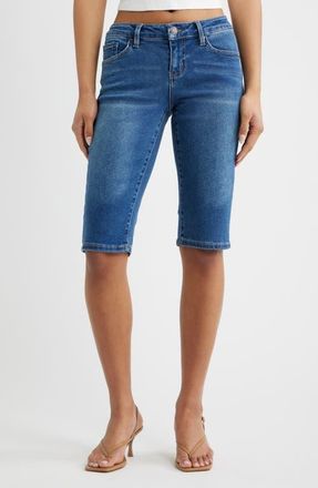 YMI Essential Low Rise Denim Capri Jeans in Dark Blue at Nordstrom, Size 13