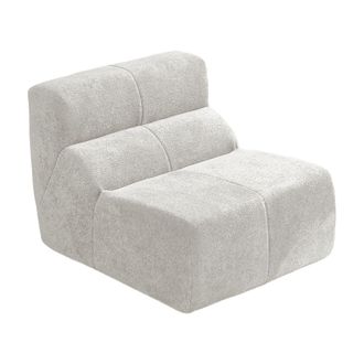 Urban Meuble Sill&oacute;n cocoon en terciopelo blanco