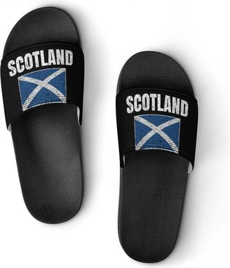 Generic Scottish National Flag Shower Shoes Slipper for Women Men Beach Slippers Quick Drying Non Slip Open-Toe Sandals