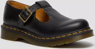 Dr. Martens Womens Dr. Martens Polley 14852001 Flats Black Leather Mary Jane Shoes ZOGG2162