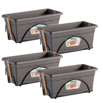 OEM Maceta Colgante, Resistente A La Intemperie, Para Uso Interior Y Exterior, 4 Piezas, Gris ++ Barato