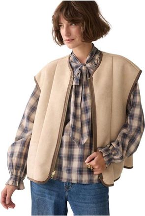 Summum Bodywarmer Bonded Teddy - Dames - Jassen - Beige - Maat: S Poliester