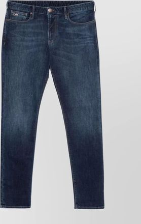 Emporio Armani belt loops five-pocket faded jeans