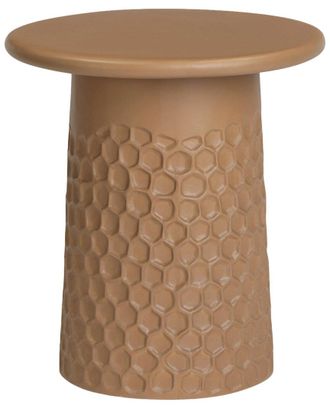 TOV Furniture Tov Furniture Hessa Terracotta Chiseled Concrete Indoor/Outdoor Side Table
