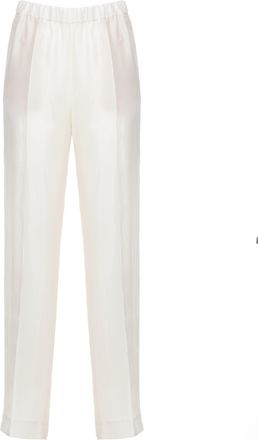 Fabiana Filippi Ivory Lightpoint Detail Straight-Leg Pants