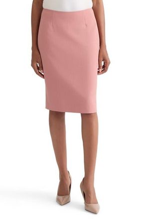 Kasper Stretch Crepe Slim Skirt in Tearose at Nordstrom, Size 18