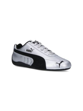 Puma Metallic Calf Leather Sneaker - Silver