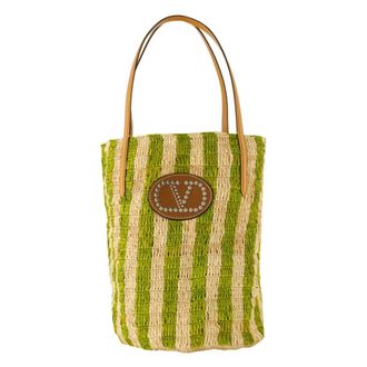 Valentino Garavani Bucket Bags, female, Green, Size: ONE SIZE Raffia Bucket Bag