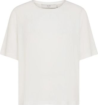 Seventy Girocollo in jersey misto seta - Dames - T-shirts - Wit - S - Tops
