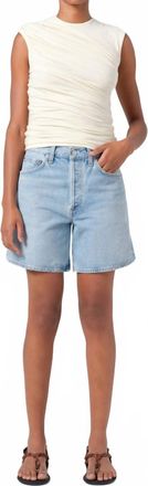 A Gold E Dame Denim Short In Coax