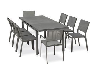 DCB Garden Dania - Conjunto De Comedor De 8 Plazas En Aluminio Dcb Garden