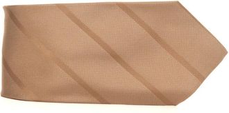 Kiton Fantasie Zijden Stropdas met 7 Vouwen - Heren - Stropdassen - Beige - ONE Size - Accessoires