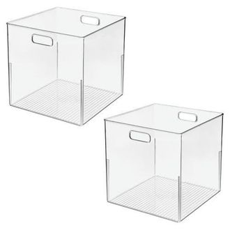 iDesign Linus Large Cube Storage Bin with Handles, Set of 2, Clear at Nordstrom