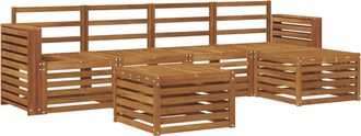 vidaXL Conjunto De Sof&aacute;s De Exterior 6 Uds. Natural Vidaxl