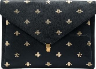 Gucci Pre-owned Gucci Calfskin Bee Star Portfolio Clutch Ladies J3M9PBJIHF6RE85R