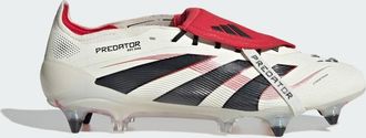 adidas adidas Performance Unisex Predator Elite Fold-Over Tongue Soft Ground Boots - Off-White - Size UK 6.5