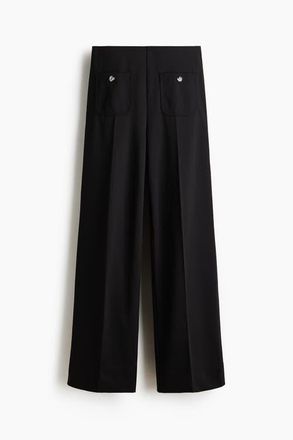 H&M Straight-leg Trousers in Black at Nordstrom, Size Xx-Large