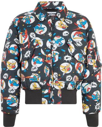 Moschino Bomberjack - Heren - Bomber jackets - Veelkleurig - L - Polyester - Jassen