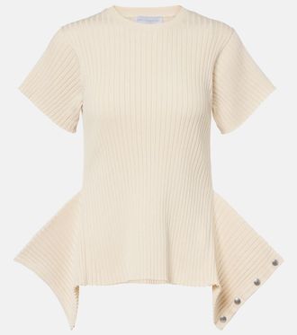 Stella McCartney Ribbed-knit cotton top