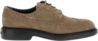 Hogan H704 Derby - Heren - Veterschoenen - Grijs - 43 EU - Leer - Schoenen