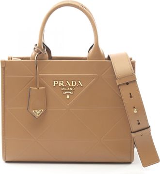 Prada Brown Leather Tote Bag (Pre-Owned)