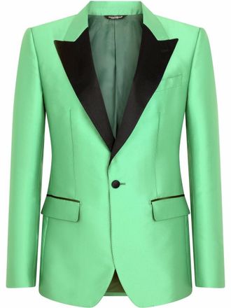 Dolce & Gabbana single-breasted two-piece suit - men - Silk/Polyester/Rayon - 50 - Green