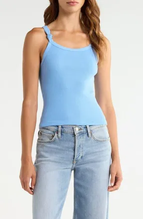 Re/Done Knotted Rib Tank in Seaside at Nordstrom, Size X-Small