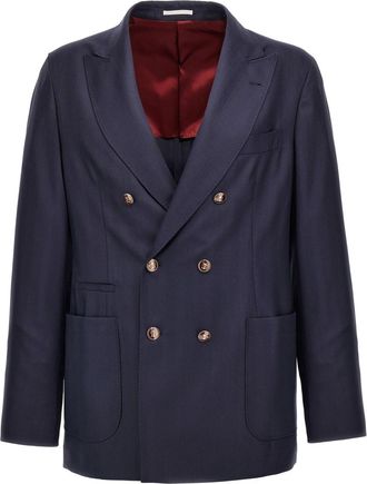Brunello Cucinelli Blazer doppiopetto - Blu