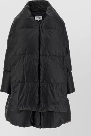 Maison Margiela down jacket scarf detail belted waist