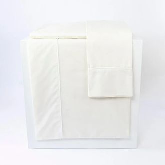 Casa da Laura S&aacute;banas 100% algod&oacute;n 400 hilos vibo beige cama 135/140 1 almohada 45