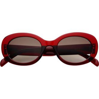 Freyrs Eyewear Aria Oval Sunglasses in Dark Cherry at Nordstrom