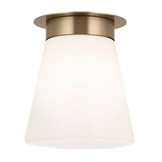 Netlighting Kichler Albers Semi Flush Ceiling Light Champagne Bronze 1x E27 in Brown