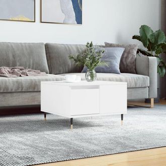 vidaXL Vidaxl - Coffee Table White 55x55x36.5 cm Engineered Wood