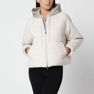 Moose Knuckles Piumino con cappuccio color alabastro